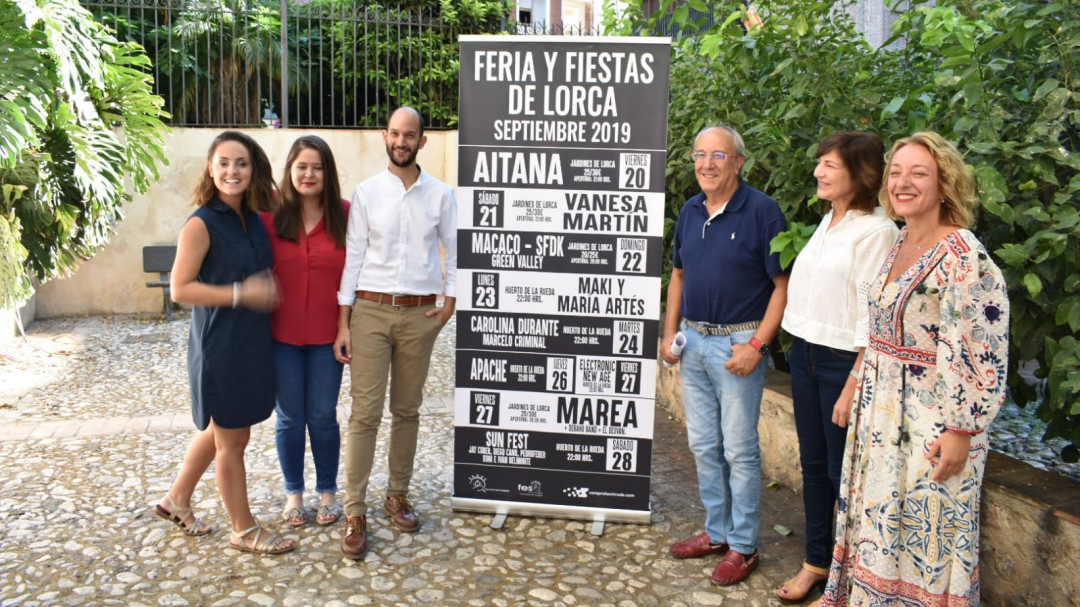 Aitana, Vanesa Martín y Macaco actuarán en la Feria de Lorca