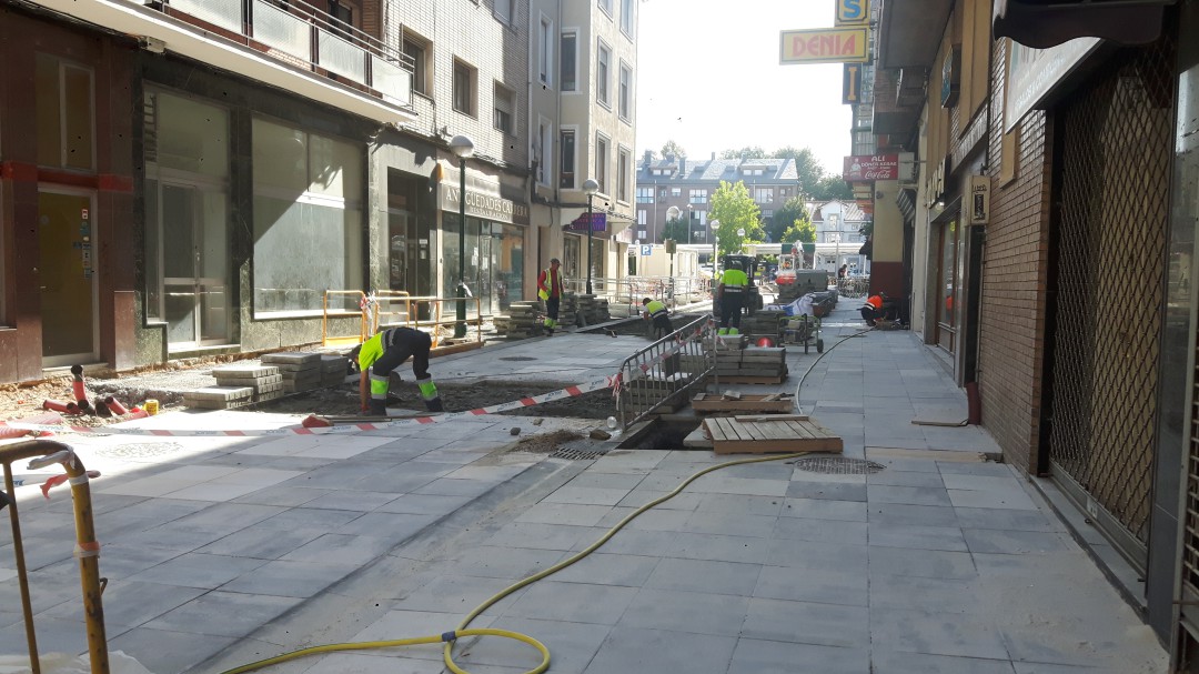 Las obras de las calles Ancha y Carrera estarán terminadas en septiembre