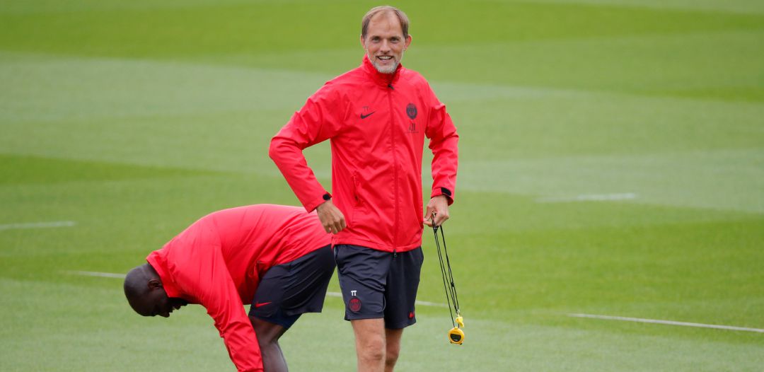 Thomas Tüchel, durante un entrenamiento con el PSG Thomas Tüchel, durante un entrenamiento con el PSG