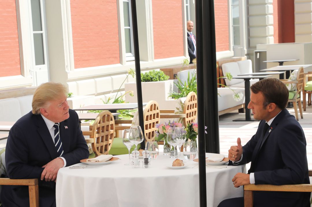 Trump y Macron se reúnen en la antesala del G7 celebrado en Biarritz Trump y Macron se reúnen en la antesala del G7 celebrado en Biarritz
