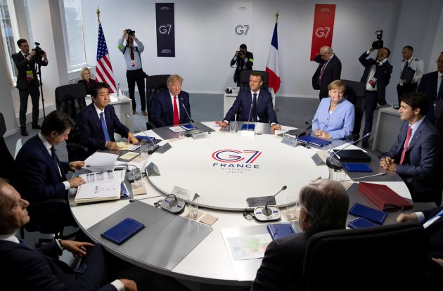 Los siete mandatarios reunidos en Biarritz, Francia Los siete mandatarios reunidos en Biarritz, Francia