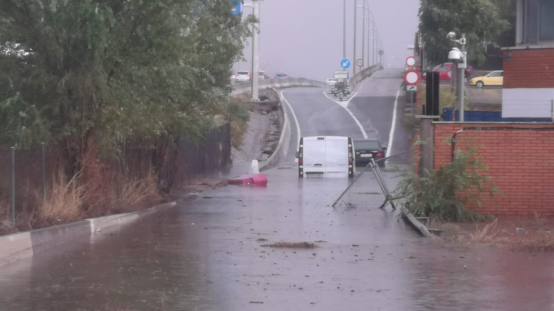 Caos en el sur de Madrid debido a las tormentas