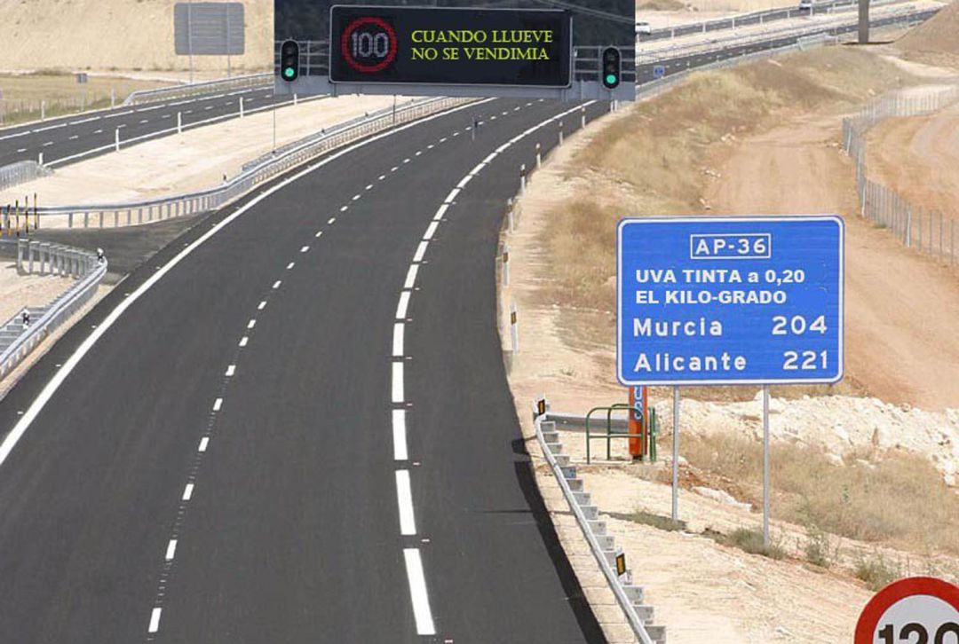Los paneles electrónicos de la AP36, A31 y la A43 informarán del precio de la uva Los paneles electrónicos de la AP36, A31 y la A43 informarán del precio de la uva