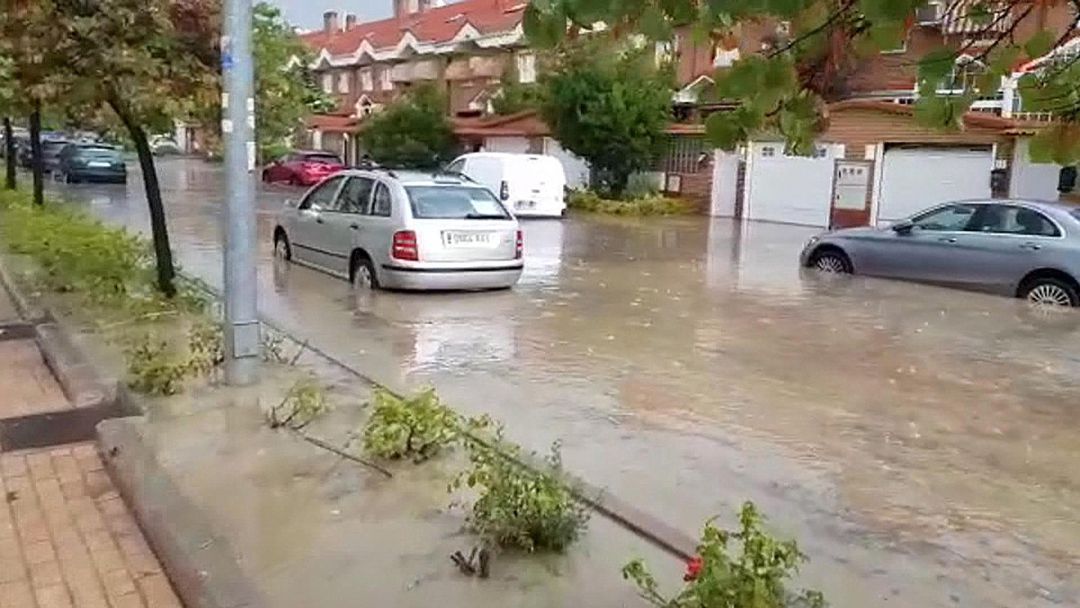 Imagen de las tormentas del pasado lunes en Arganda del Rey. Imagen de las tormentas del pasado lunes en Arganda del Rey.