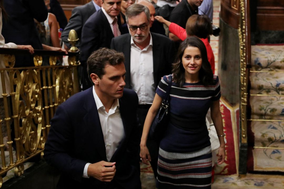 El presidente de Ciudadanos, Albert Rivera, el secretario general de Ciudadanos José Manuel Villegas y la portavoz de Ciudadanos en el Congreso, Inés Arrimadas El presidente de Ciudadanos, Albert Rivera, el secretario general de Ciudadanos José Manuel Villegas y la portavoz de Ciudadanos en el Congreso, Inés Arrimadas