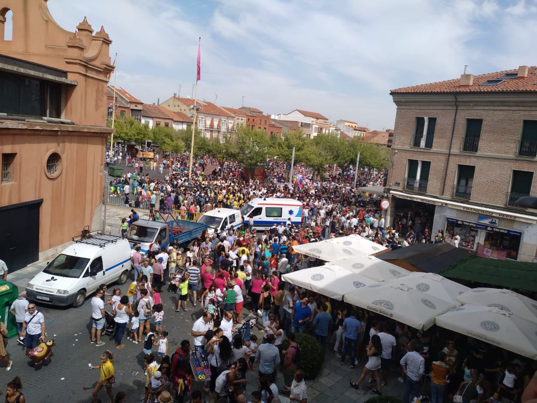 Vista desde los salones del Círculo de Medina del inicio de San Antolín 2019 Vista desde los salones del Círculo de Medina del inicio de San Antolín 2019
