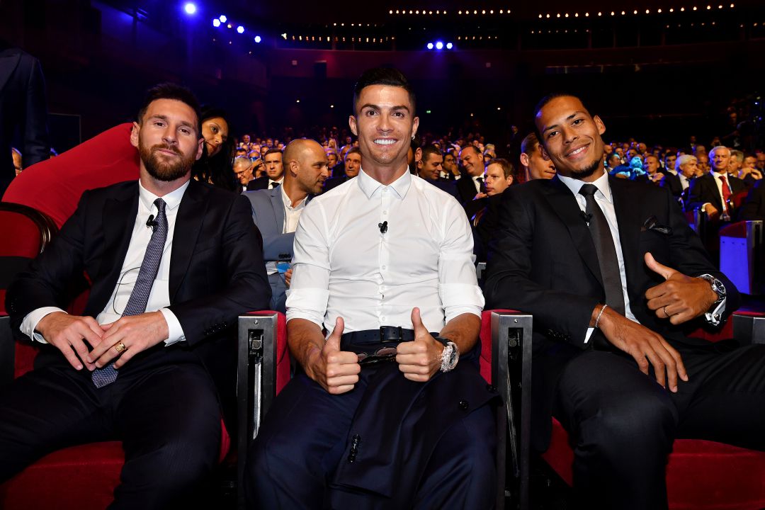 Messi, Cristiano Ronaldo y Van Dijk Messi, Cristiano Ronaldo y Van Dijk