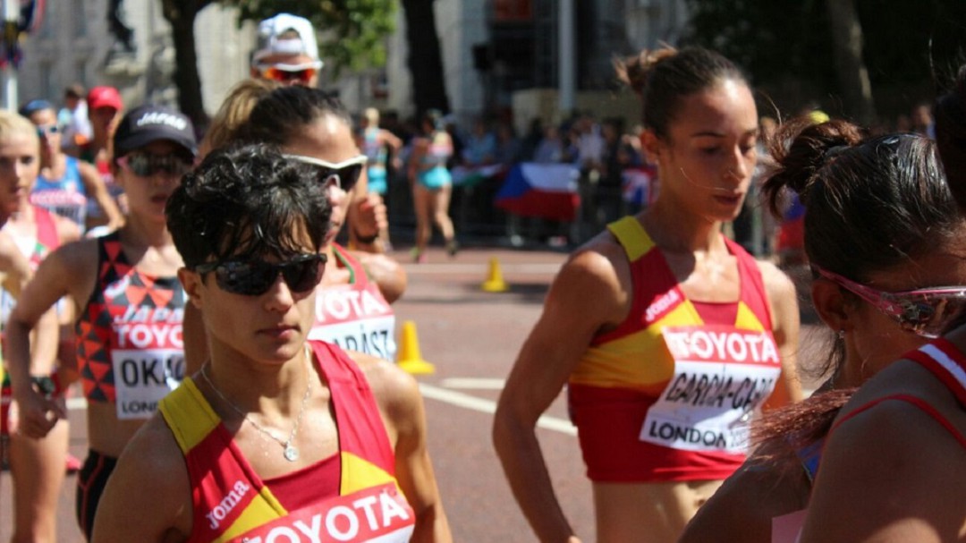 La marchadora María Pérez campeona de España de 10 kilómetros marcha.