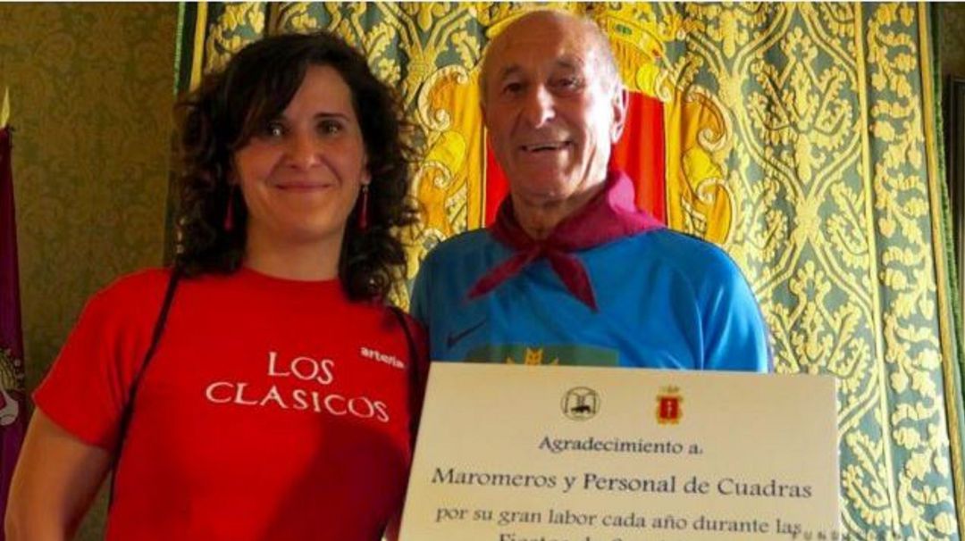 Luis Guijarro, junto a Henar de la Sierra, de Globalcaja, en una imagen de archivo Luis Guijarro, junto a Henar de la Sierra, de Globalcaja, en una imagen de archivo