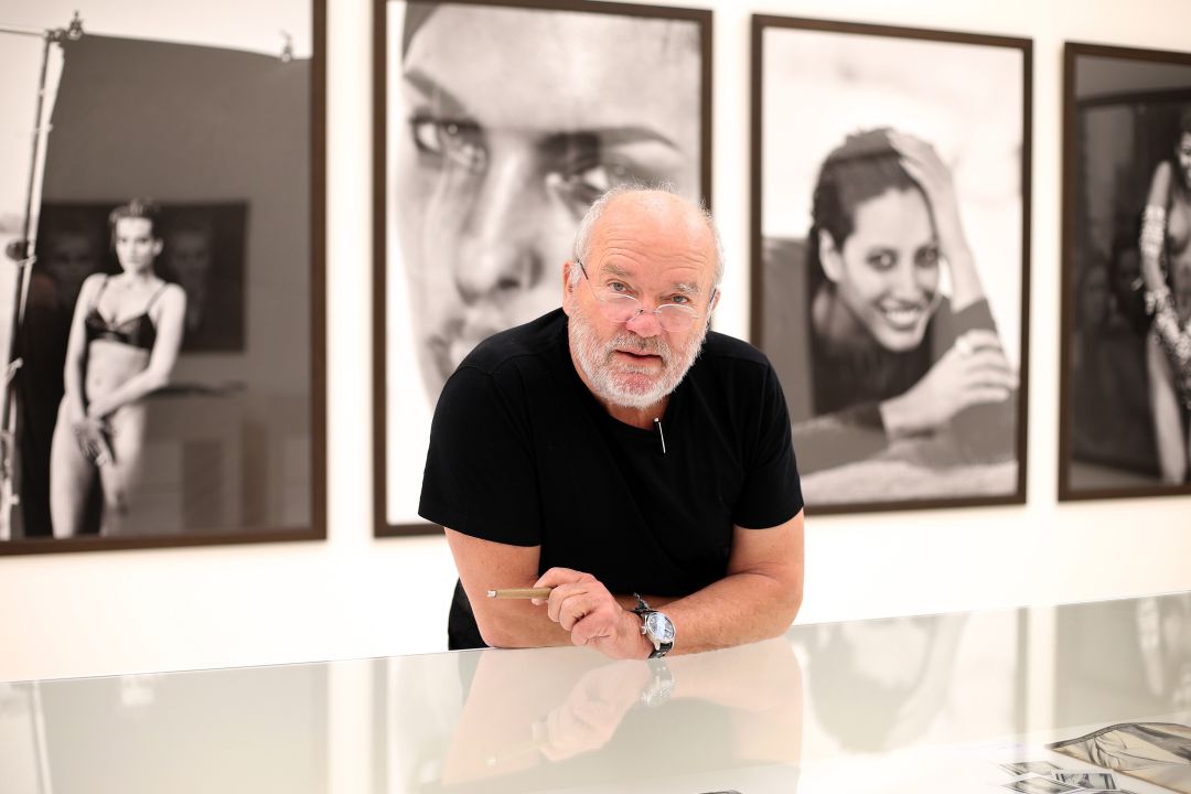 Peter Lindbergh, en una de sus exposiciones de 2017 Peter Lindbergh, en una de sus exposiciones de 2017