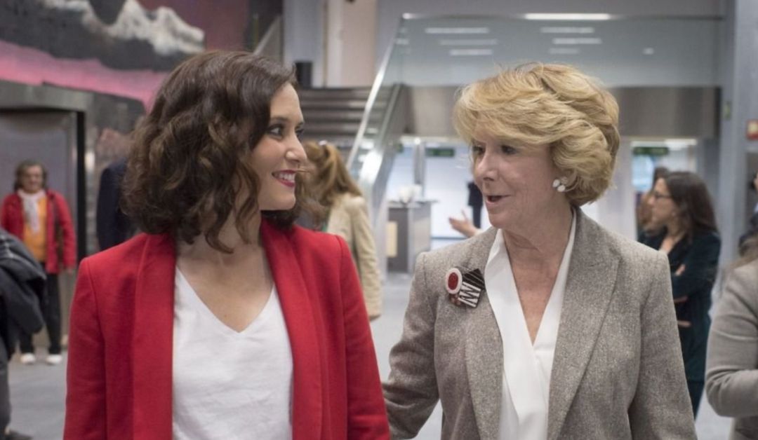 Isabel Díaz Ayuso junto a Esperanza Aguirre Isabel Díaz Ayuso junto a Esperanza Aguirre