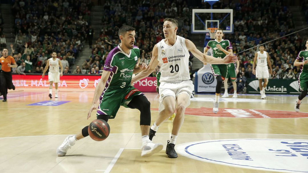 Jaime Fernández y Jaycee Carrol, en un partido de Liga Endesa Jaime Fernández y Jaycee Carrol, en un partido de Liga Endesa