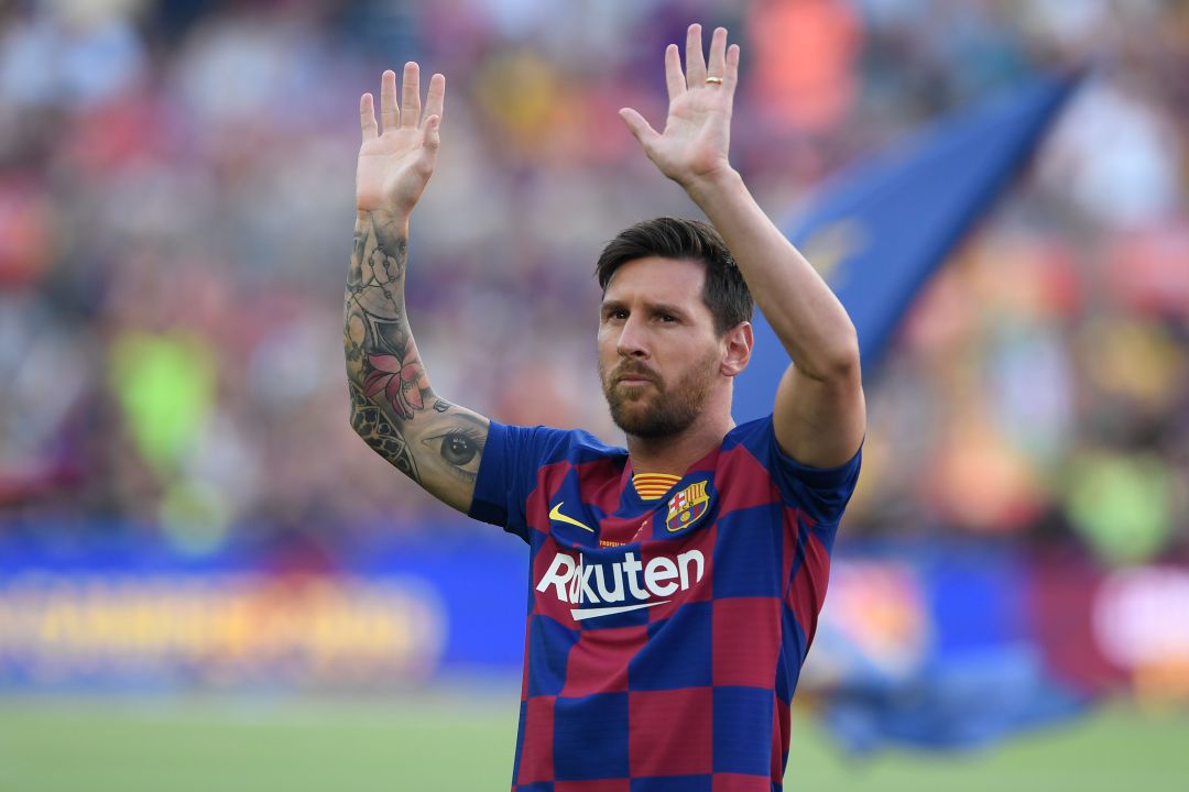 Leo Messi, con la camiseta del Barcelona Leo Messi, con la camiseta del Barcelona