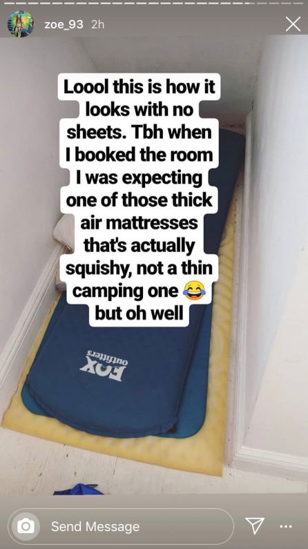 La joven muestra cómo era su habitación a través de Instagram. La joven muestra cómo era su habitación a través de Instagram.