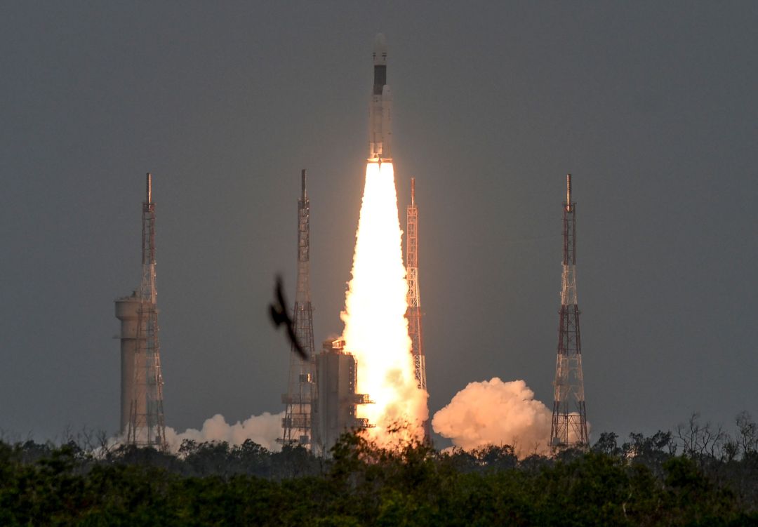El lanzamiento de la Chandrayaan-2 el pasado 22 de julio El lanzamiento de la Chandrayaan-2 el pasado 22 de julio