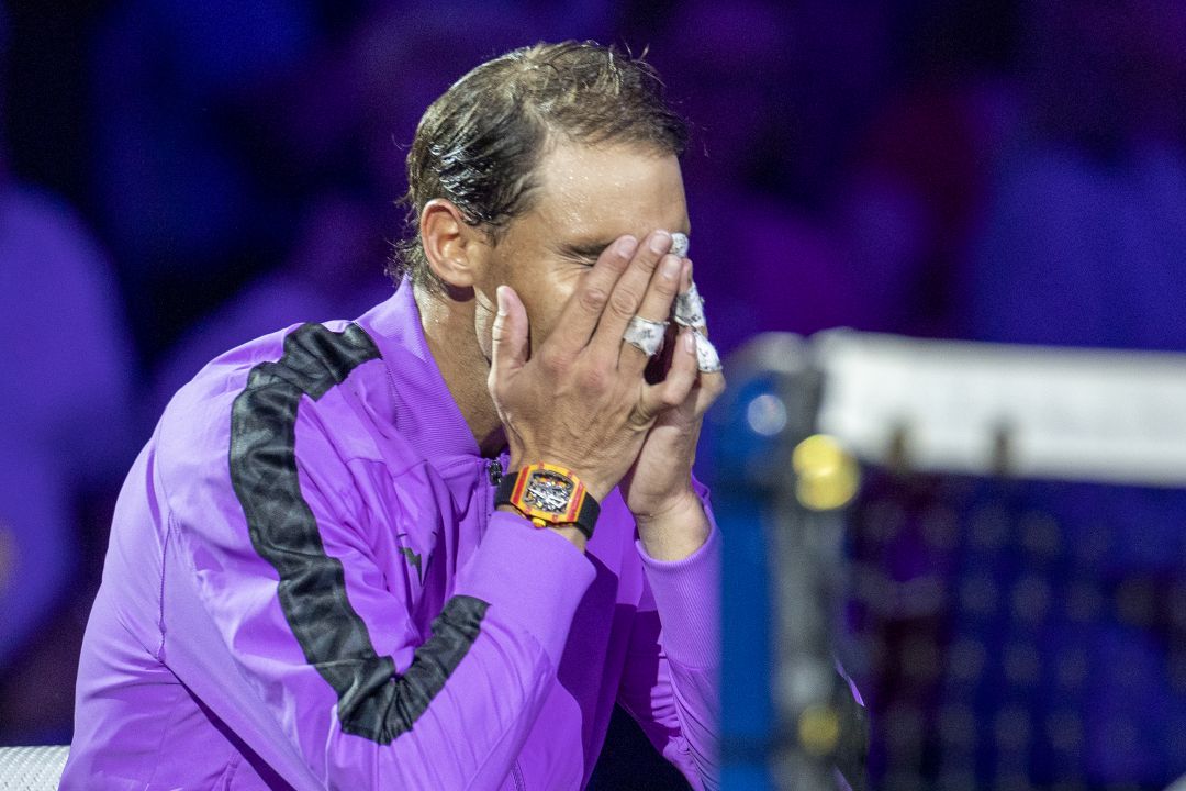 Rafa Nadal, emocionado después de ganar su cuarto título en Nueva York. Rafa Nadal, emocionado después de ganar su cuarto título en Nueva York.
