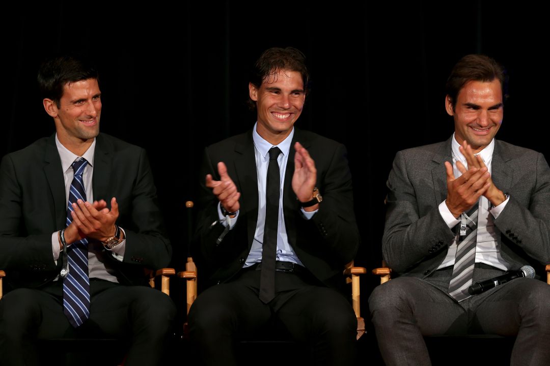 Novak Djokovic, Rafa Nadal y Roger Federer Novak Djokovic, Rafa Nadal y Roger Federer