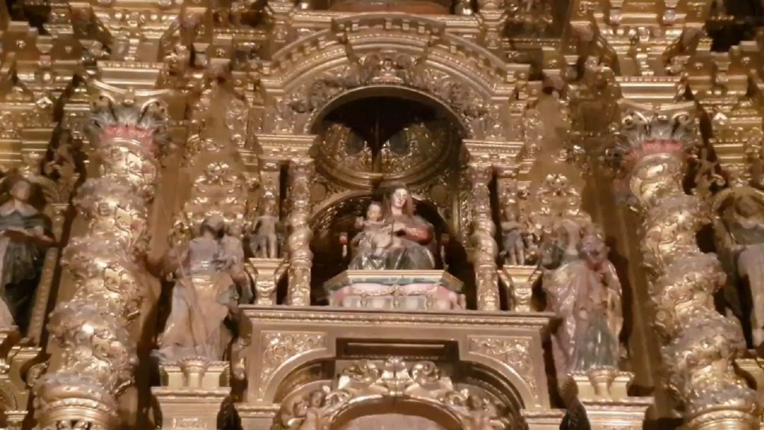 Imagen del retablo del altar mayor de la iglesia del convento de Madre de Dios Imagen del retablo del altar mayor de la iglesia del convento de Madre de Dios