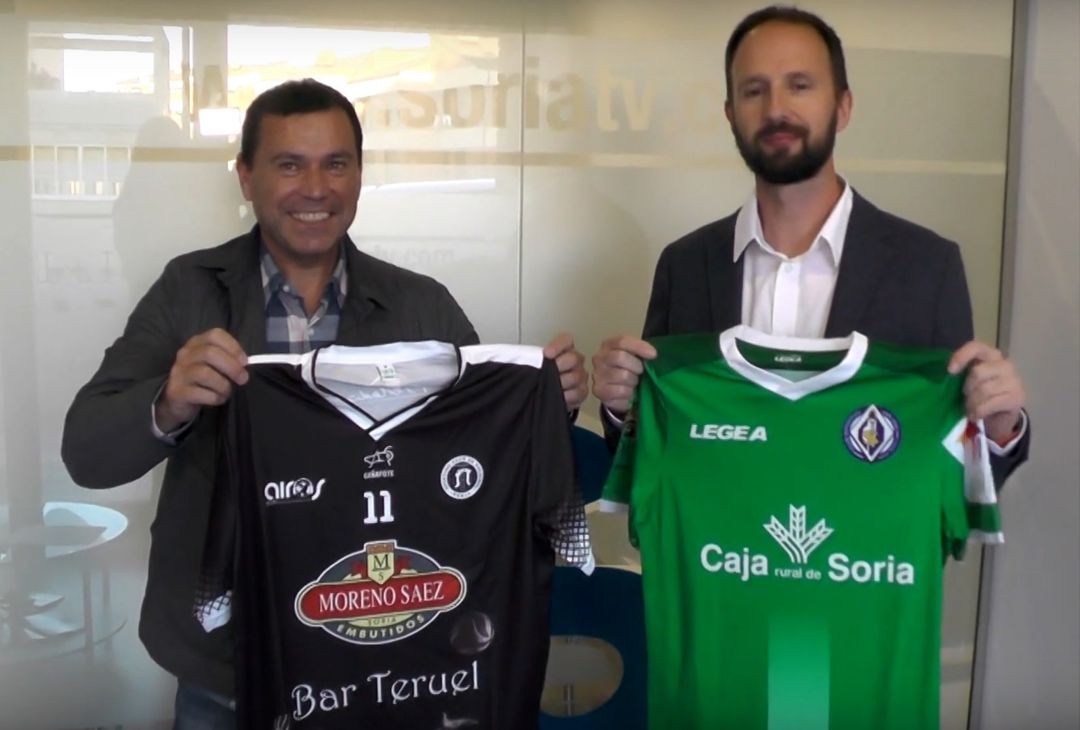 Tito Hernansanz y César Gonzalo, presidente del CD San José y del Sporting CV Soria, respectivamente. Tito Hernansanz y César Gonzalo, presidente del CD San José y del Sporting CV Soria, respectivamente.