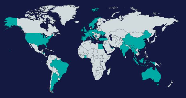 Los países afectados por el Joker. Los países afectados por el Joker.