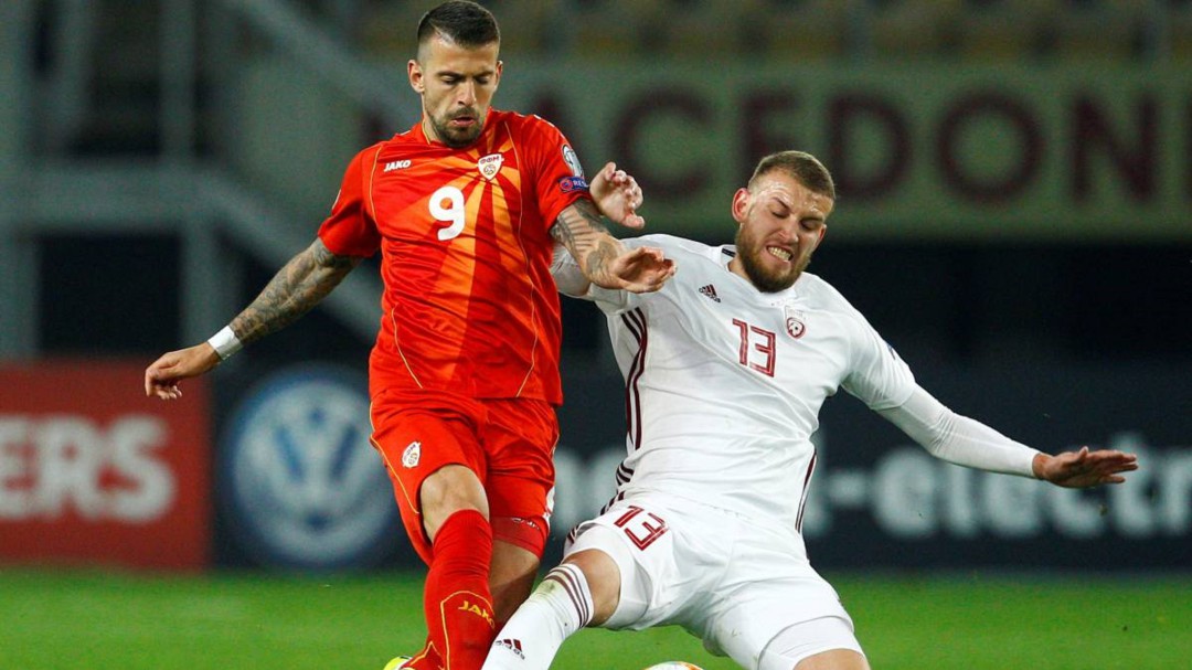 Trajkovski participa de la victoria de Macedonia a Letonia (0-2)