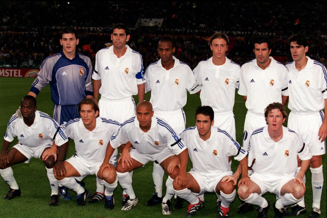 La alineación del Real Madrid en su partido en Roma del 11 de septiembre de 2001 La alineación del Real Madrid en su partido en Roma del 11 de septiembre de 2001
