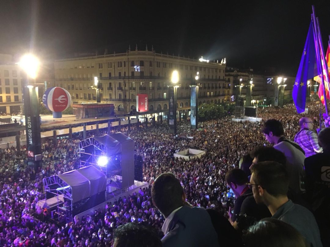 Imagen de archivo del pregón de las Fiestas del Pilar de 2018 Imagen de archivo del pregón de las Fiestas del Pilar de 2018