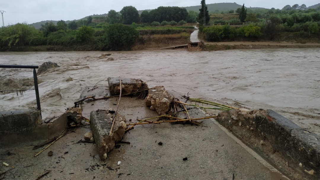 La gota fría destruye un puente del siglo XVI