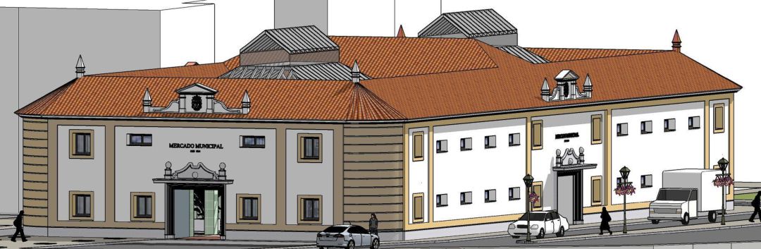 Imagen de cómo quedará la fachada del mercado de Motril tras las obras de mejora Imagen de cómo quedará la fachada del mercado de Motril tras las obras de mejora