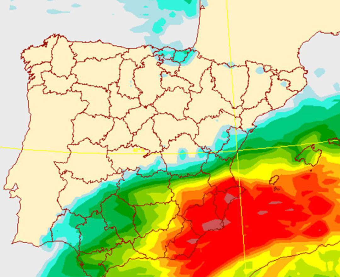 Alerta roja por lluvias en casi media provincia. Alerta roja por lluvias en casi media provincia.