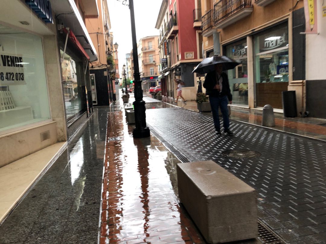 Lluvia en la ciudad de Gandia. Lluvia en la ciudad de Gandia.
