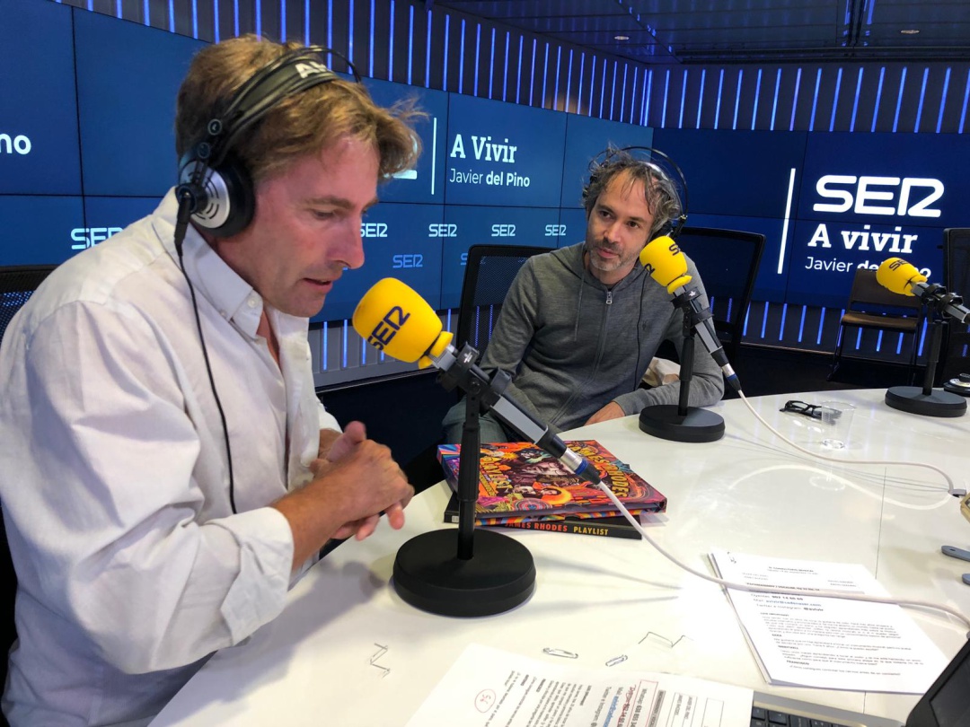 James Rhodes y Javier del Pino durante un momento de la sección James Rhodes y Javier del Pino durante un momento de la sección