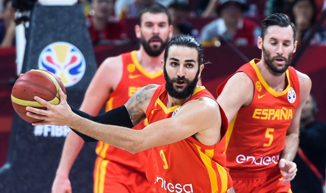 Ricky Rubio, en la final entre España y Argentina. Ricky Rubio, en la final entre España y Argentina.