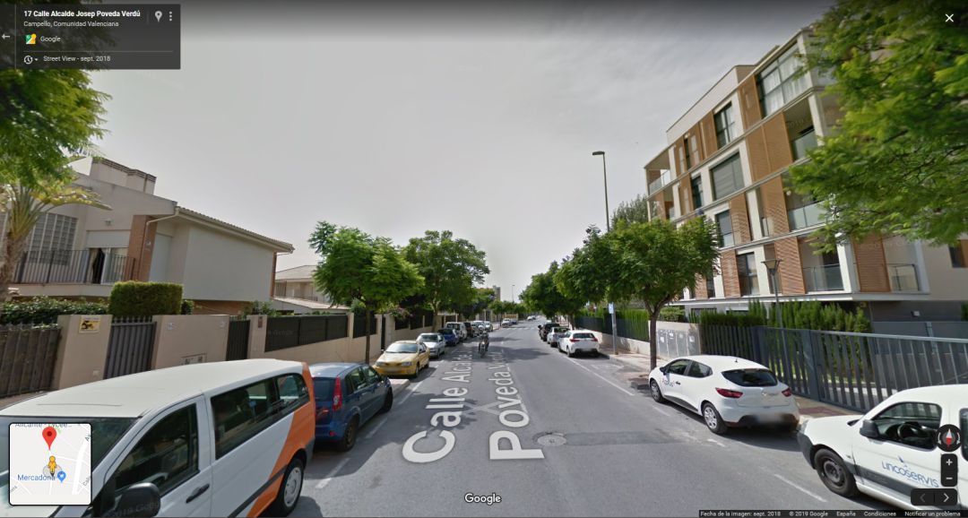 Calle Alcalde Josep Poveda Verdú en El Campello Calle Alcalde Josep Poveda Verdú en El Campello