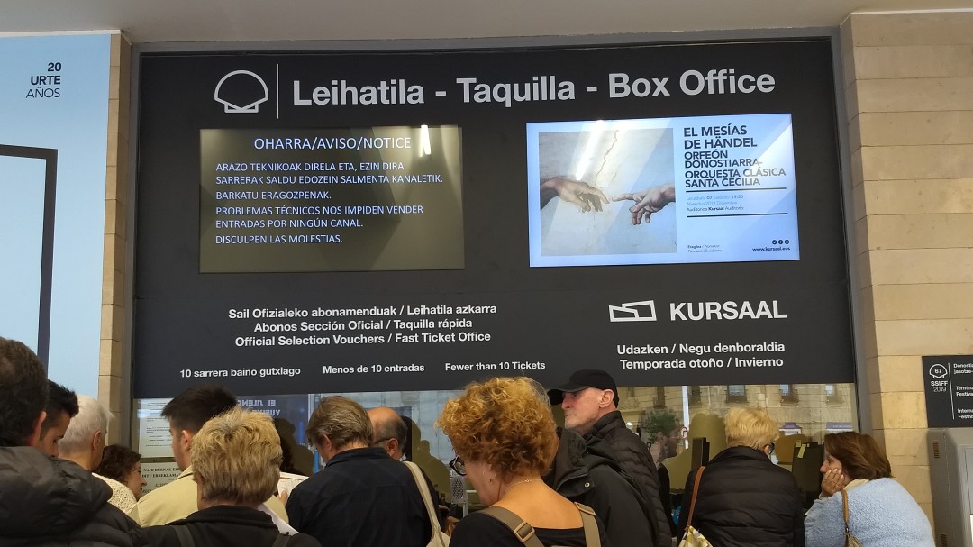 Un problema técnico obliga a suspender la venta de entradas del Zinemaldia durante casi 4 horas
