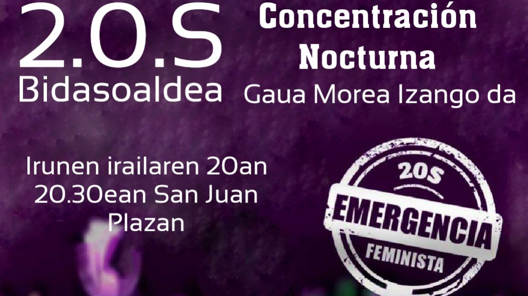 M8 Asanblada Feminista Bidasoa se une a la #Noche Violeta