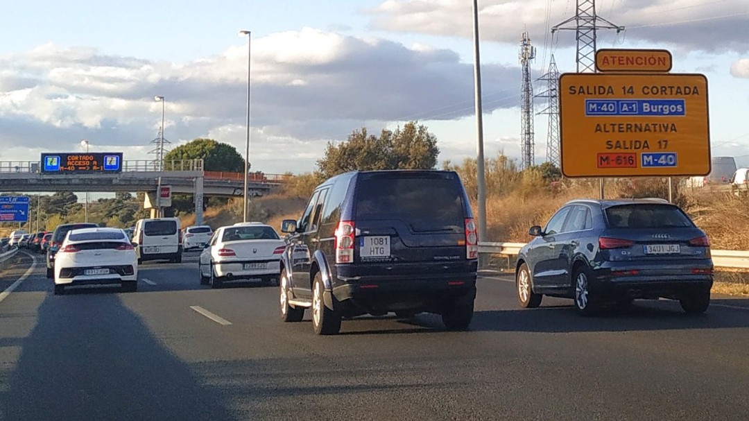 Colmenar Viejo y Tres Cantos reclaman medidas temporales urgentes para paliar el corte del enlace de la M-607 con la M-40