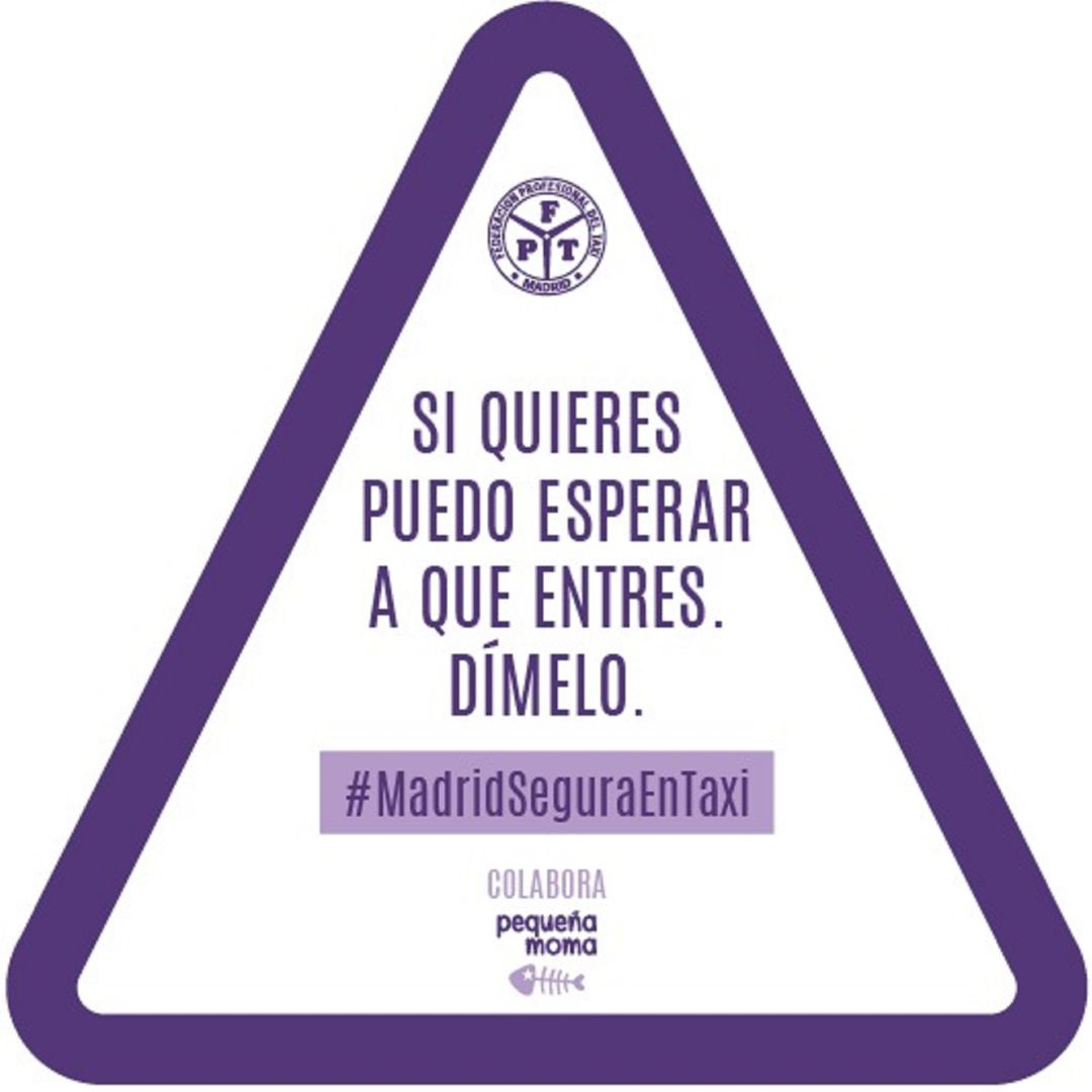 Este será el distintivo que lucirán próximamente los taxis adscritos a la Federación Profesional del Taxi de Madrid Este será el distintivo que lucirán próximamente los taxis adscritos a la Federación Profesional del Taxi de Madrid