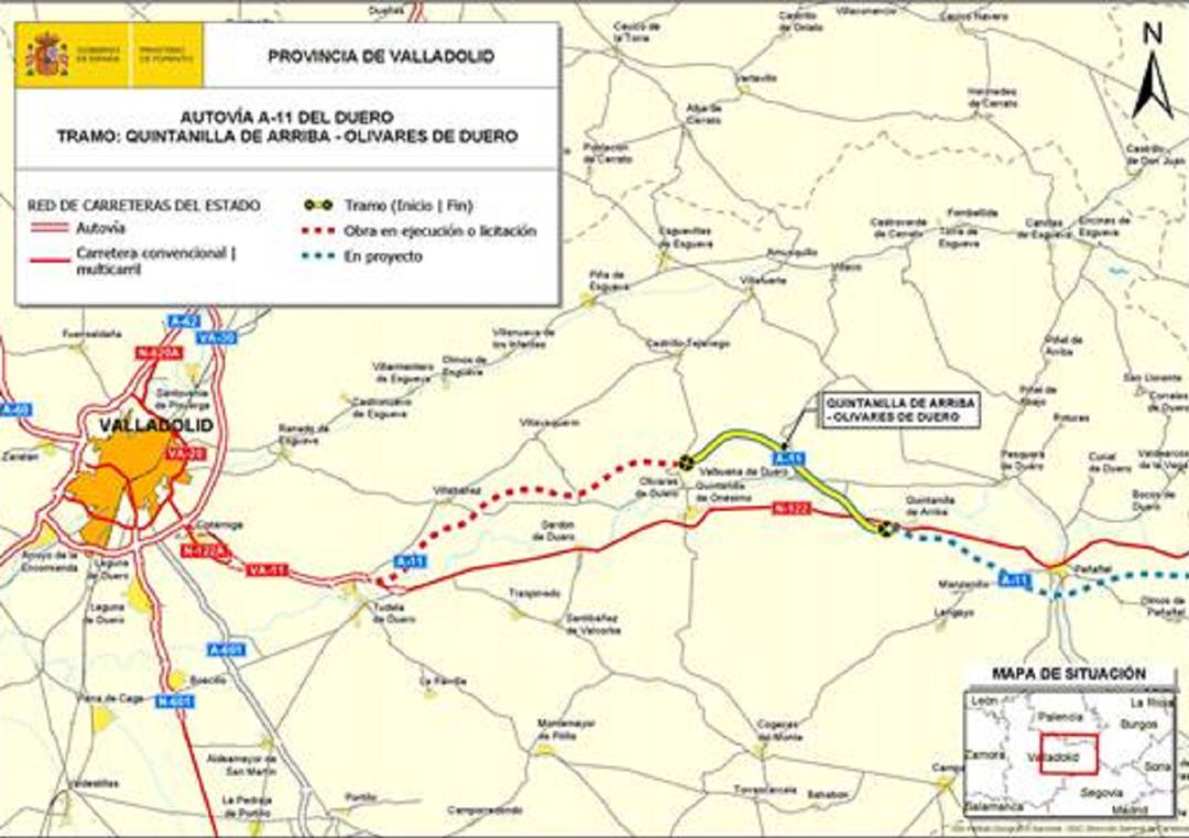 Mapa del trazado actual Mapa del trazado actual