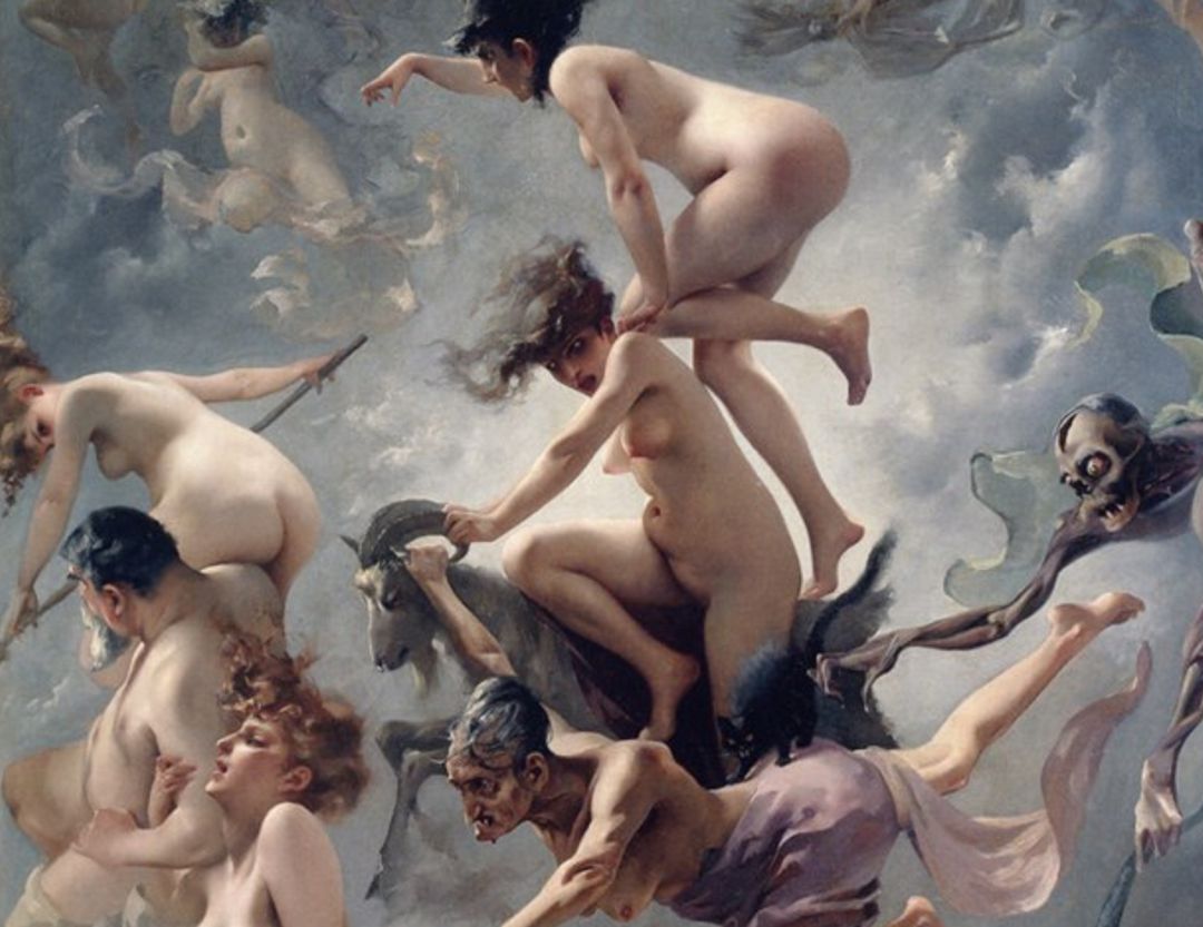 'Brujas yendo al Sabbath', 1878, por Luis Ricardo Falero. 'Brujas yendo al Sabbath', 1878, por Luis Ricardo Falero.