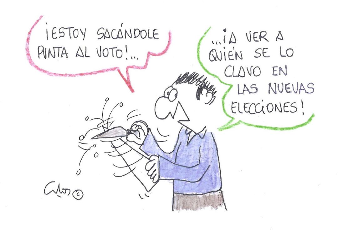 "La viñeta de Villanueva". Afilando el voto: "La viñeta de Villanueva" "La viñeta de Villanueva". Afilando el voto: "La viñeta de Villanueva"