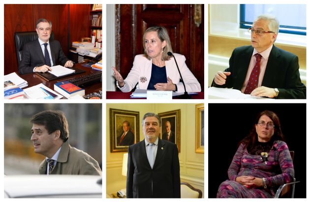 Pablo Lucas Murillo de la Cueva, Pilar Teso, Segundo Menéndez, José Luis Requero, Jorge Rodríguez-Zapata y Celsa PIco Pablo Lucas Murillo de la Cueva, Pilar Teso, Segundo Menéndez, José Luis Requero, Jorge Rodríguez-Zapata y Celsa PIco