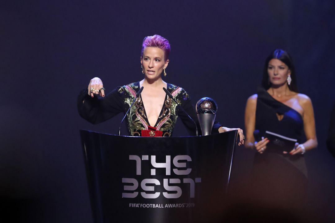 Megan Rapinoe, en su discurso de agradecimiento tras ganar The Best Megan Rapinoe, en su discurso de agradecimiento tras ganar The Best