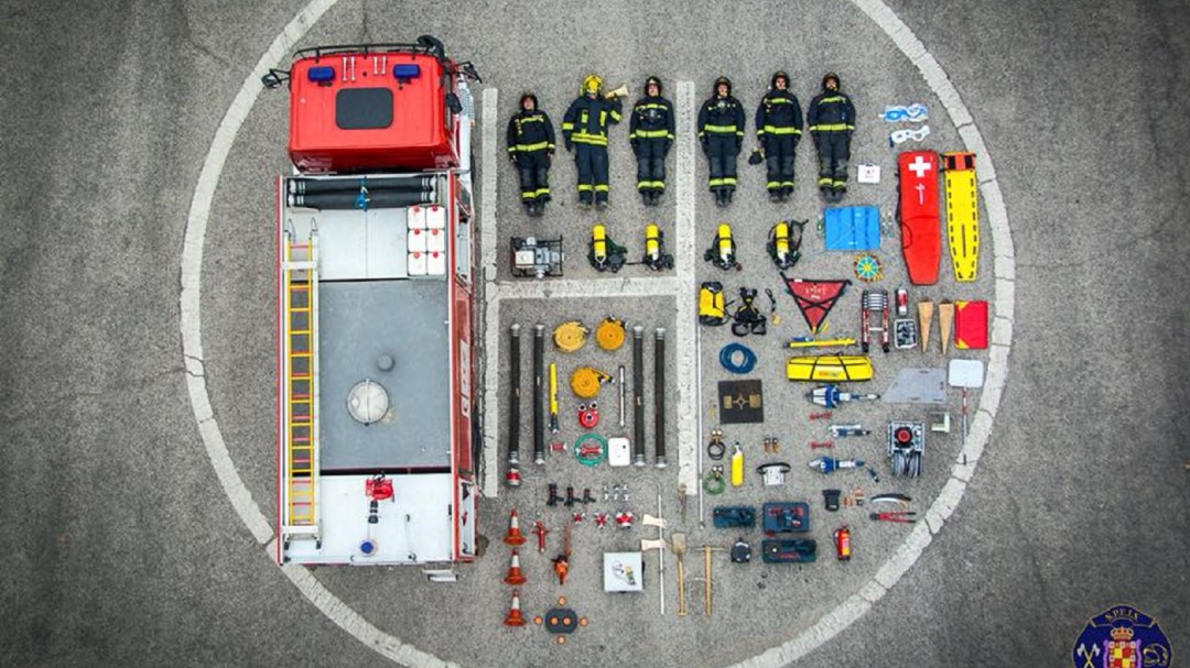 Los bomberos de Jaén se suman al Tetris Challenge