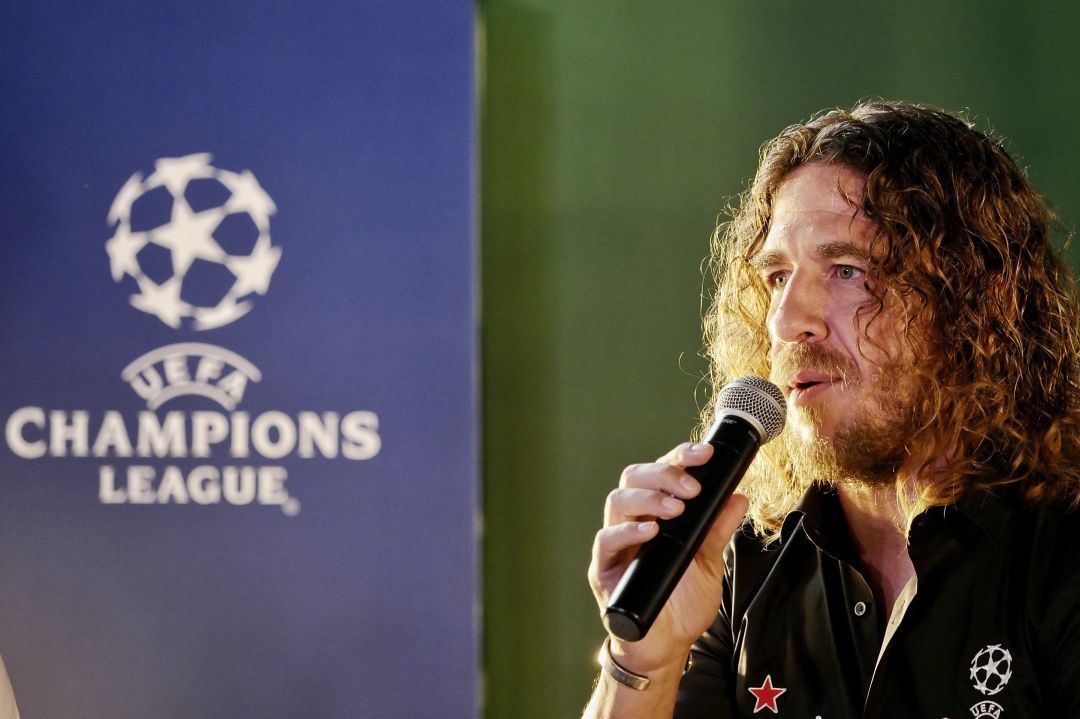 Puyol en un acto de la Champions Puyol en un acto de la Champions