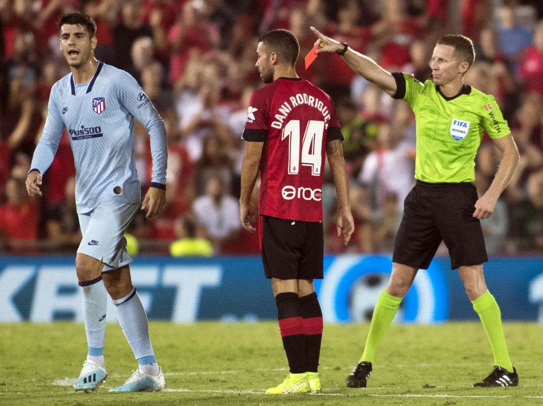 Morata, expulsado en Son Moix Morata, expulsado en Son Moix