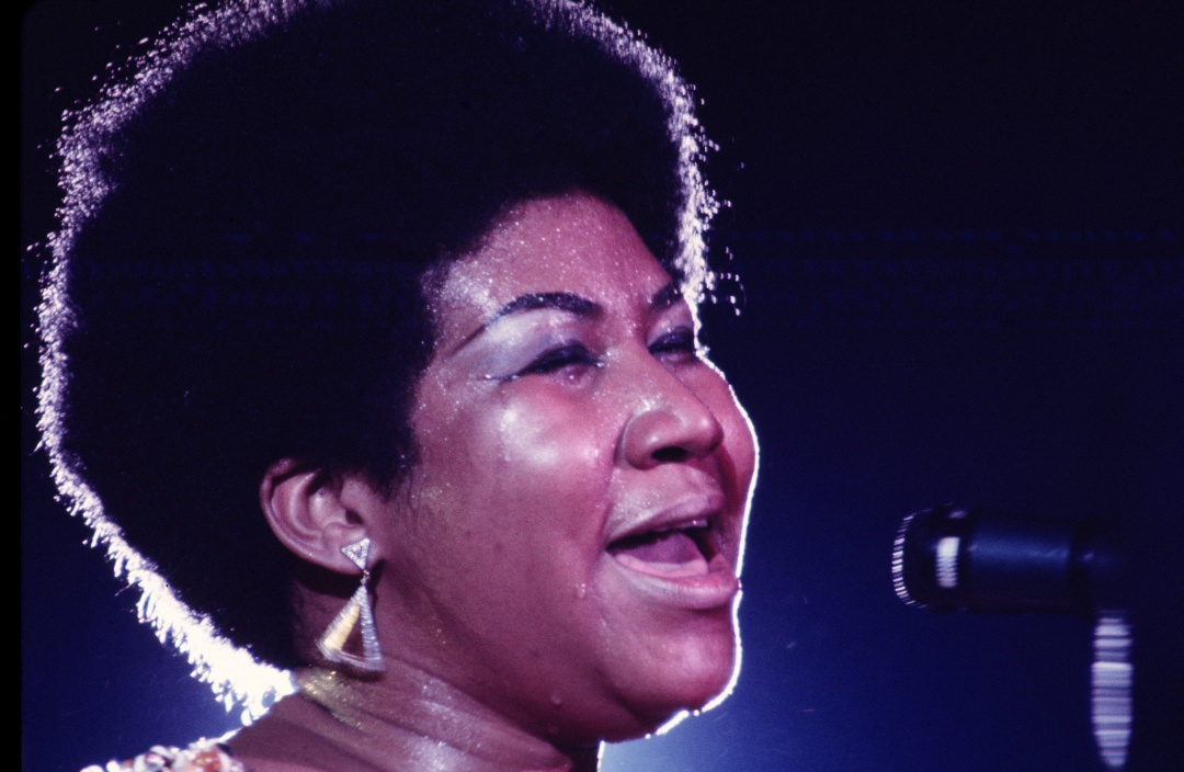 Aretha Franklin durante un concierto 1971 Aretha Franklin durante un concierto 1971