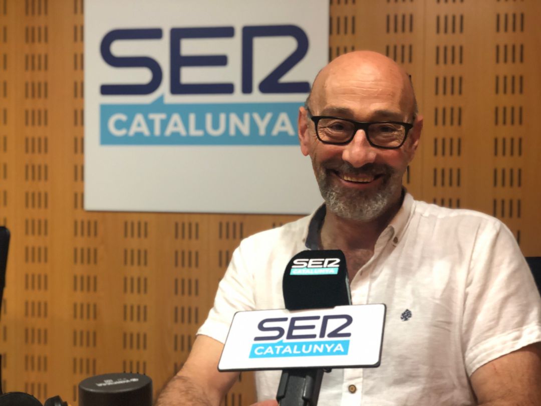 Salvador Sunyer abans de començar l'entrevista Salvador Sunyer abans de començar l'entrevista