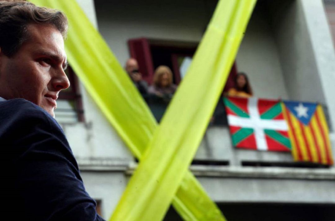 Albert Rivera en un mitin en Rentería Albert Rivera en un mitin en Rentería