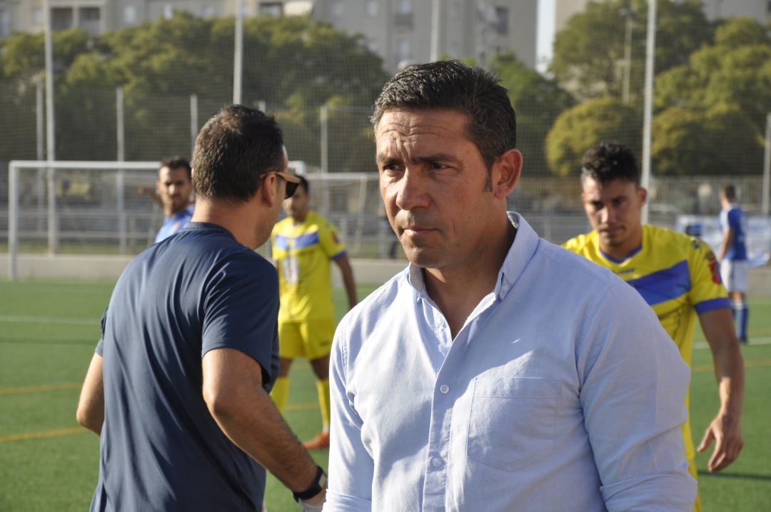 Juan Carlos Gómez durante el partido del domingo en La Granja Juan Carlos Gómez durante el partido del domingo en La Granja